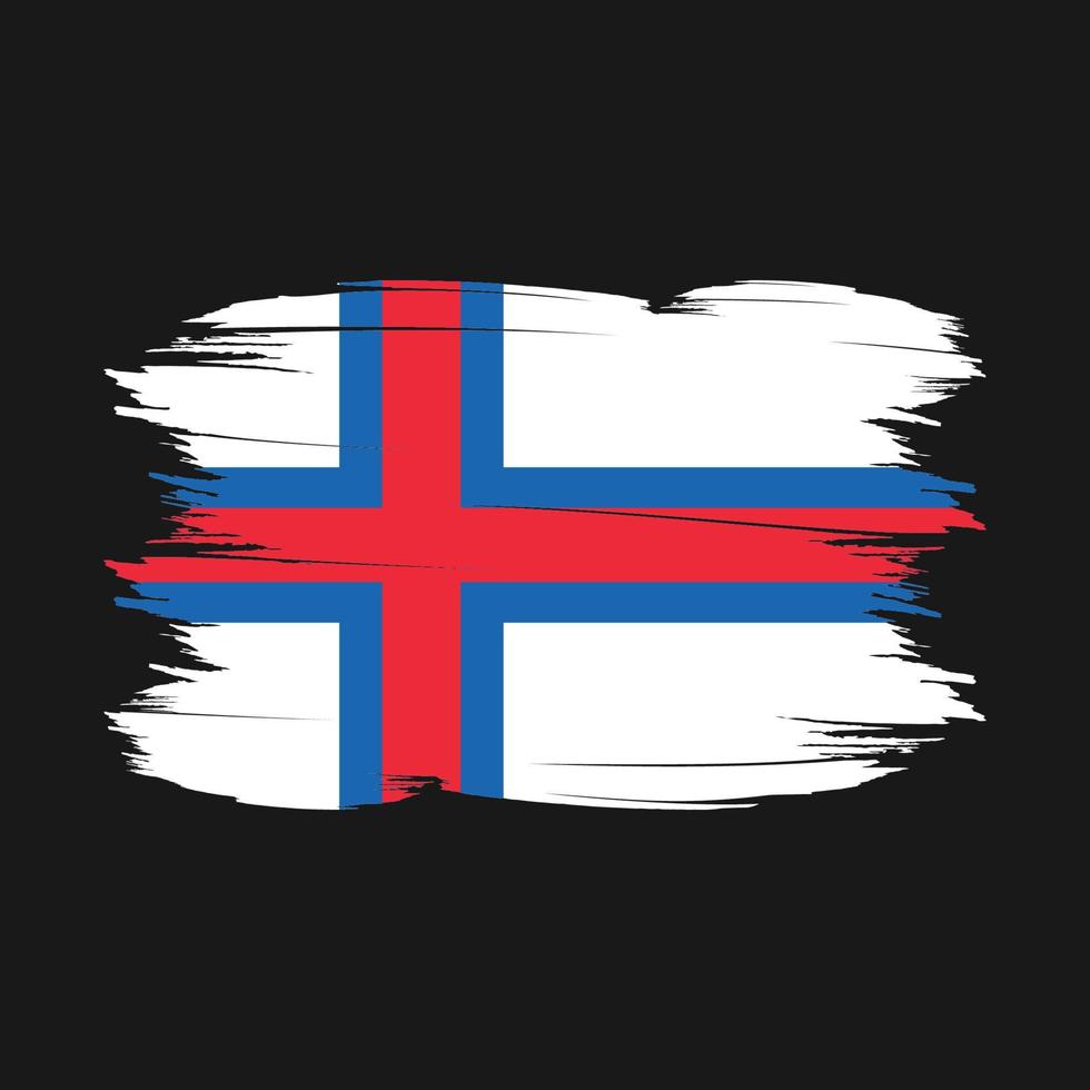 Faroe Islands Flag Brush Vector Illustration