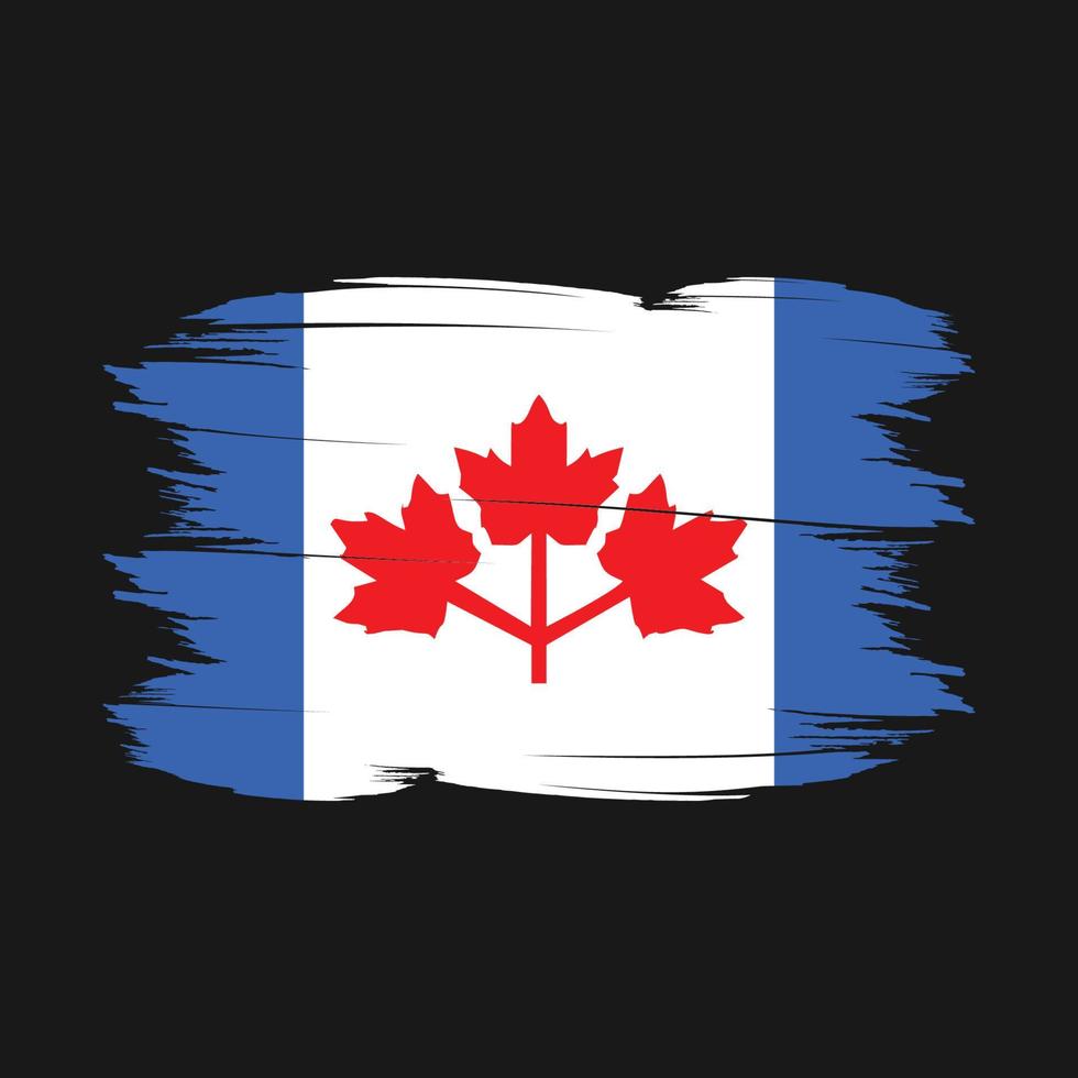 Canada Flag Brush Vector Illustration