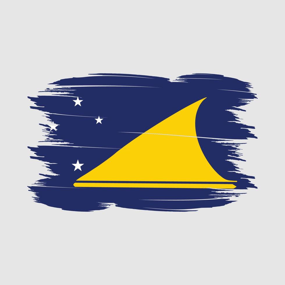 ilustración de vector de pincel de bandera de tokelau