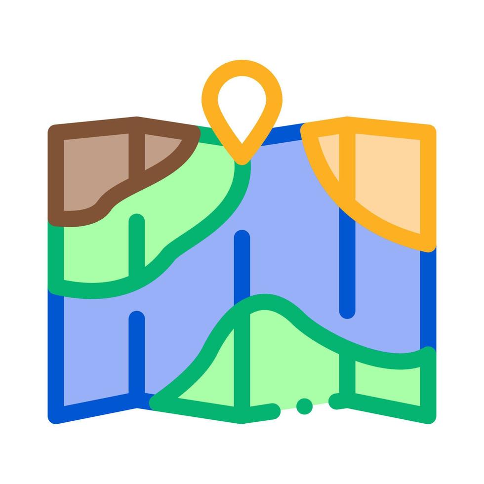 map location icon vector outline symbol illustration