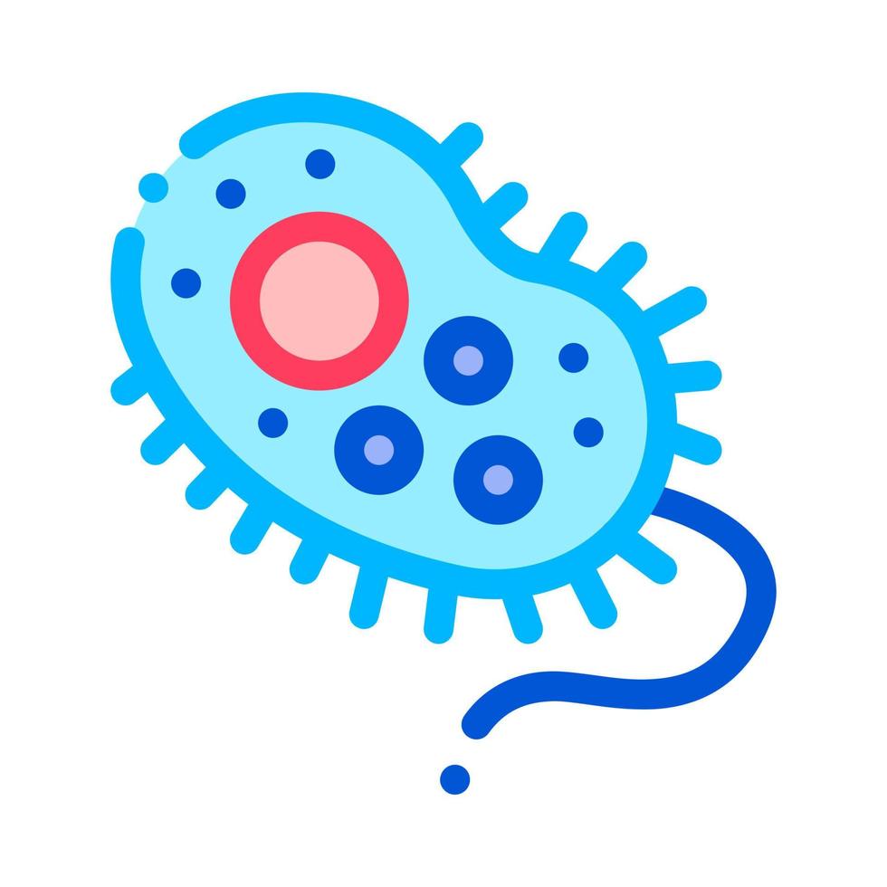 Dangerous Bacillus Bacteria Vector Thin Line Icon