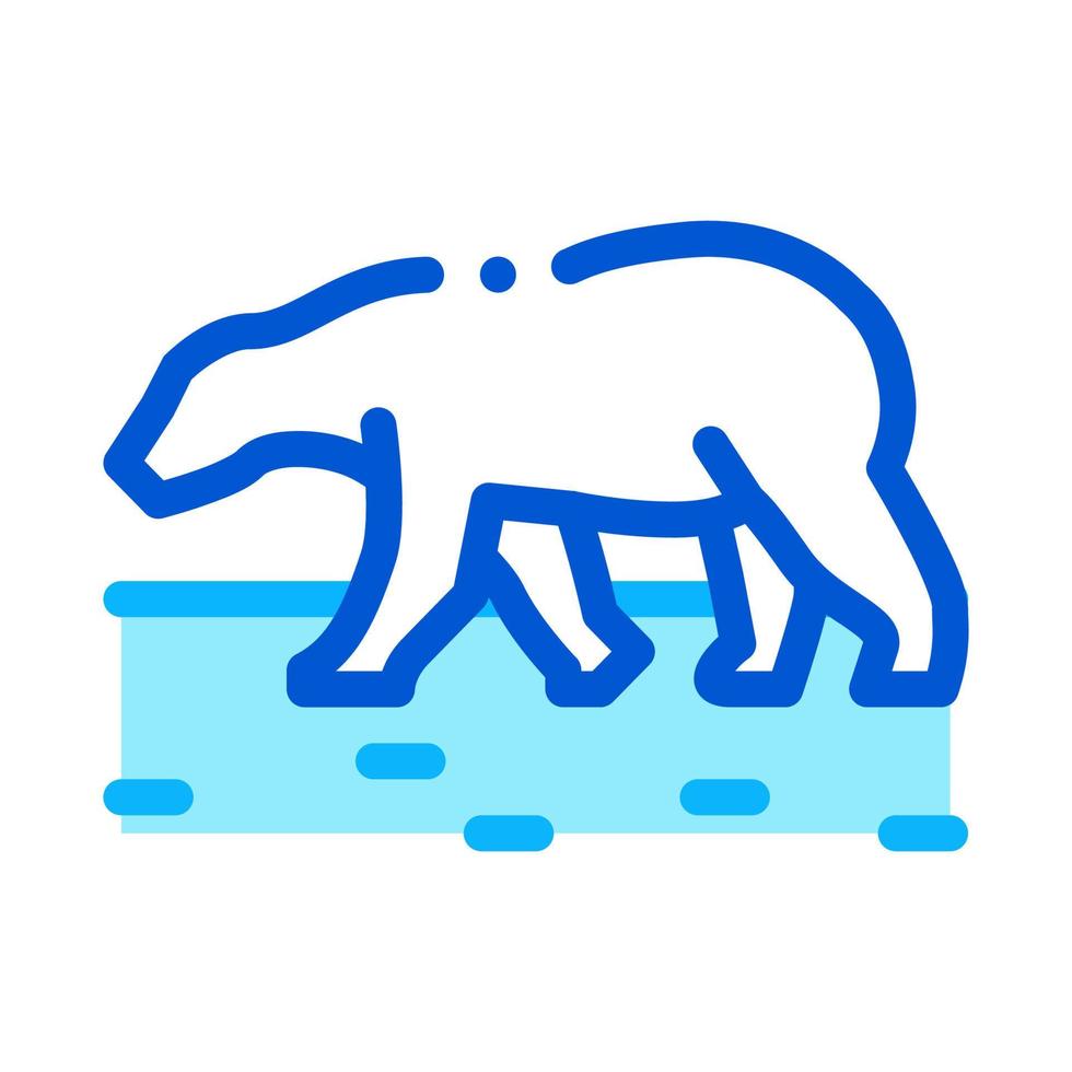 polar bear icon vector outline symbol illustration