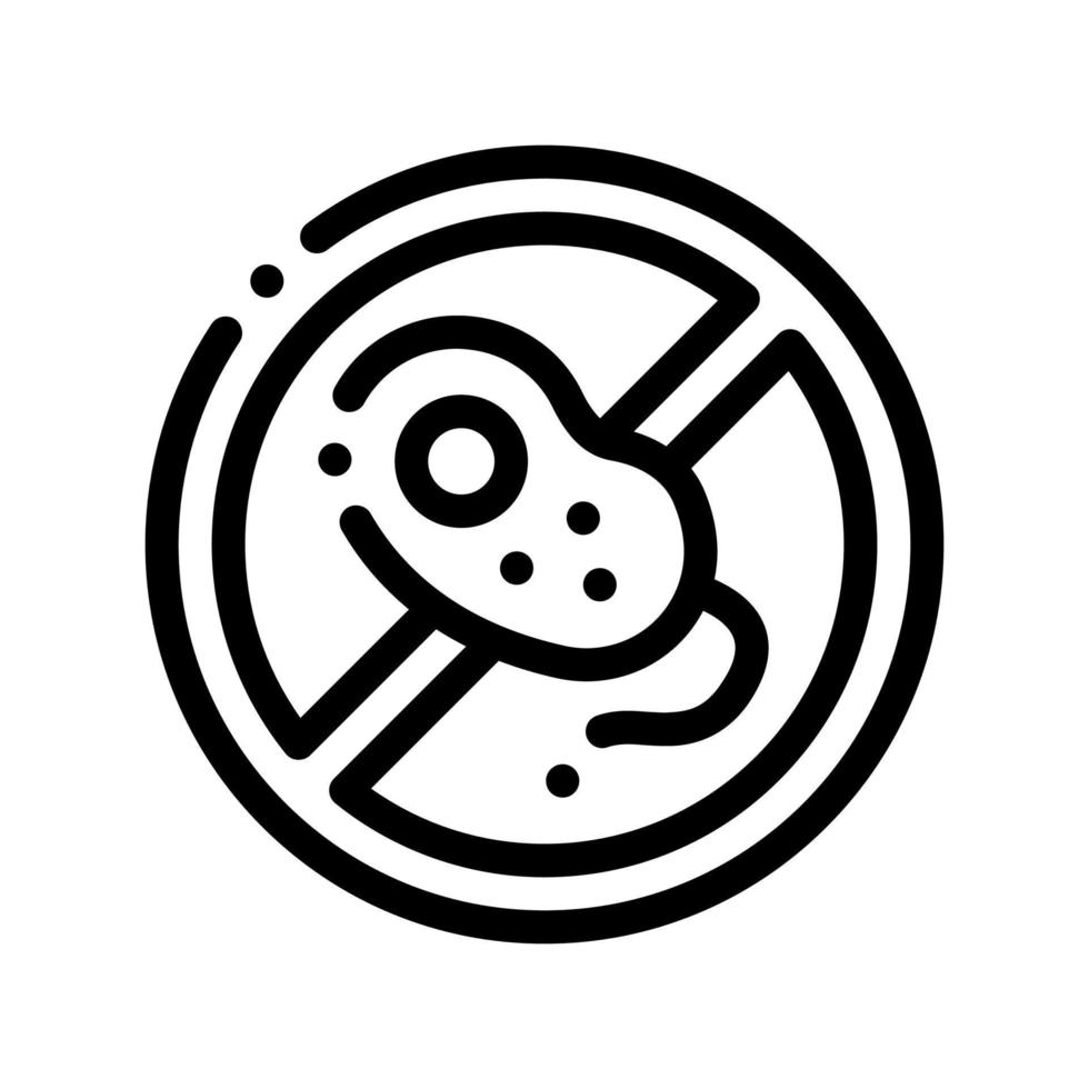 Anti Bacillus Bacteria Vector Thin Line Sign Icon