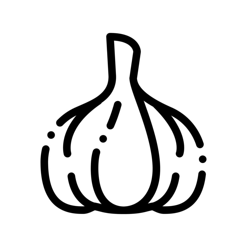 Healthy Food Vegetable Garlic Vector Sign Icon