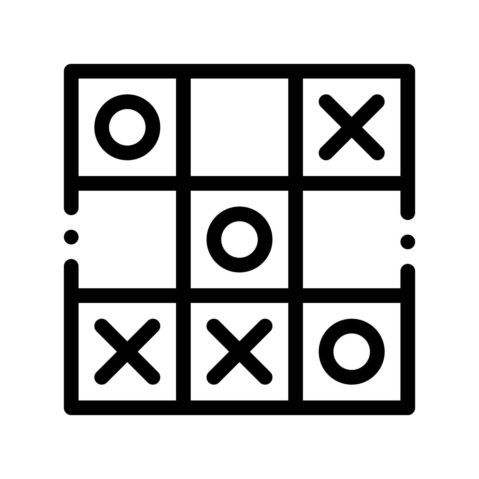 Kids Game Noughts And Crosses Vector Sign Icon 17437878 Vector Art at