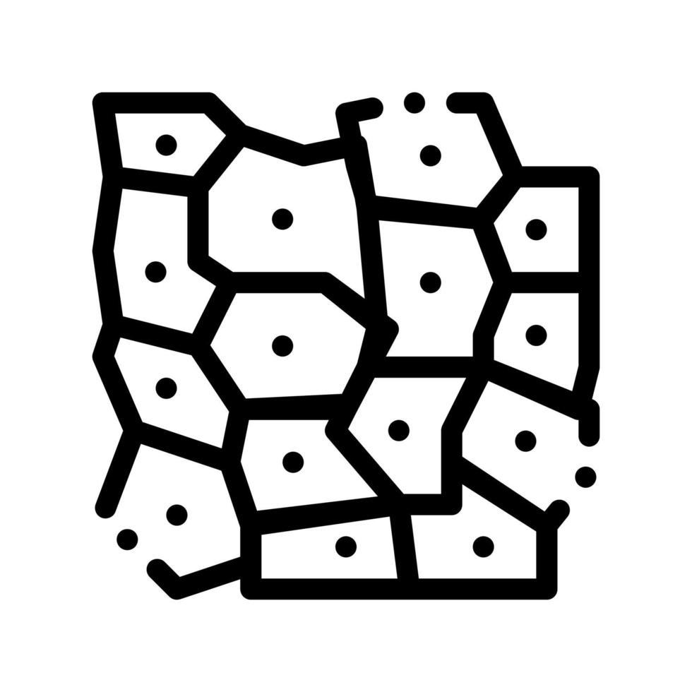 Microscopic Derm Cell Vector Sign Thin Line Icon