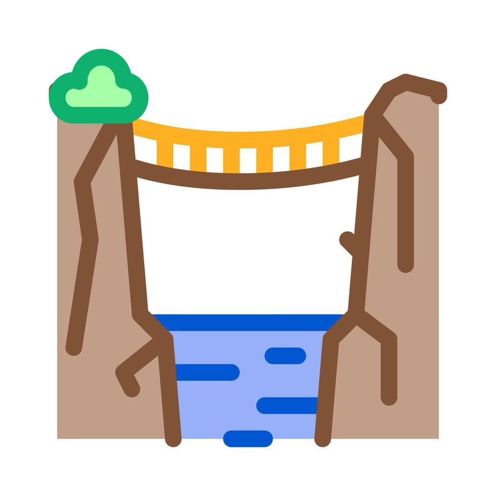 jungle bridge icon vector outline symbol illustration