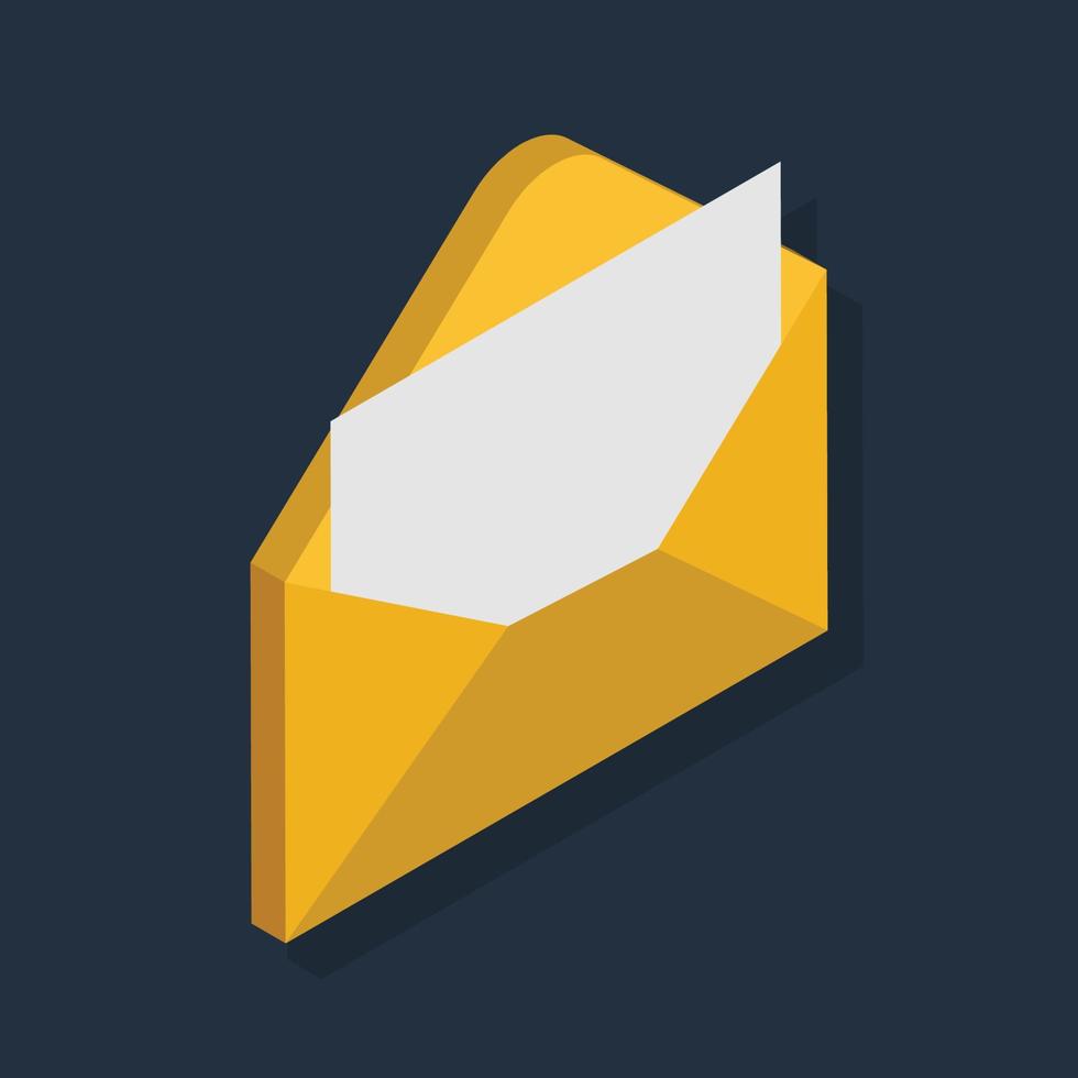 Envelope - Isometric 3d illustration. vector