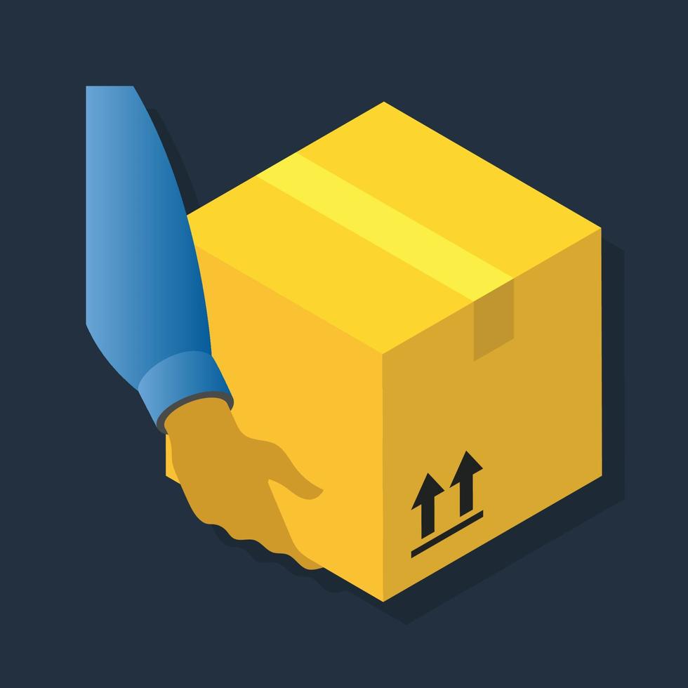 Package Service - Isometric 3d illustration. vector