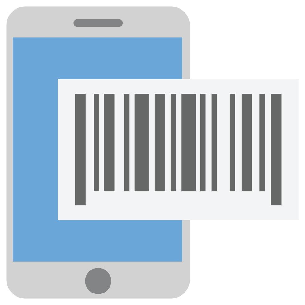 Barcode Scan - Flat color icon. vector