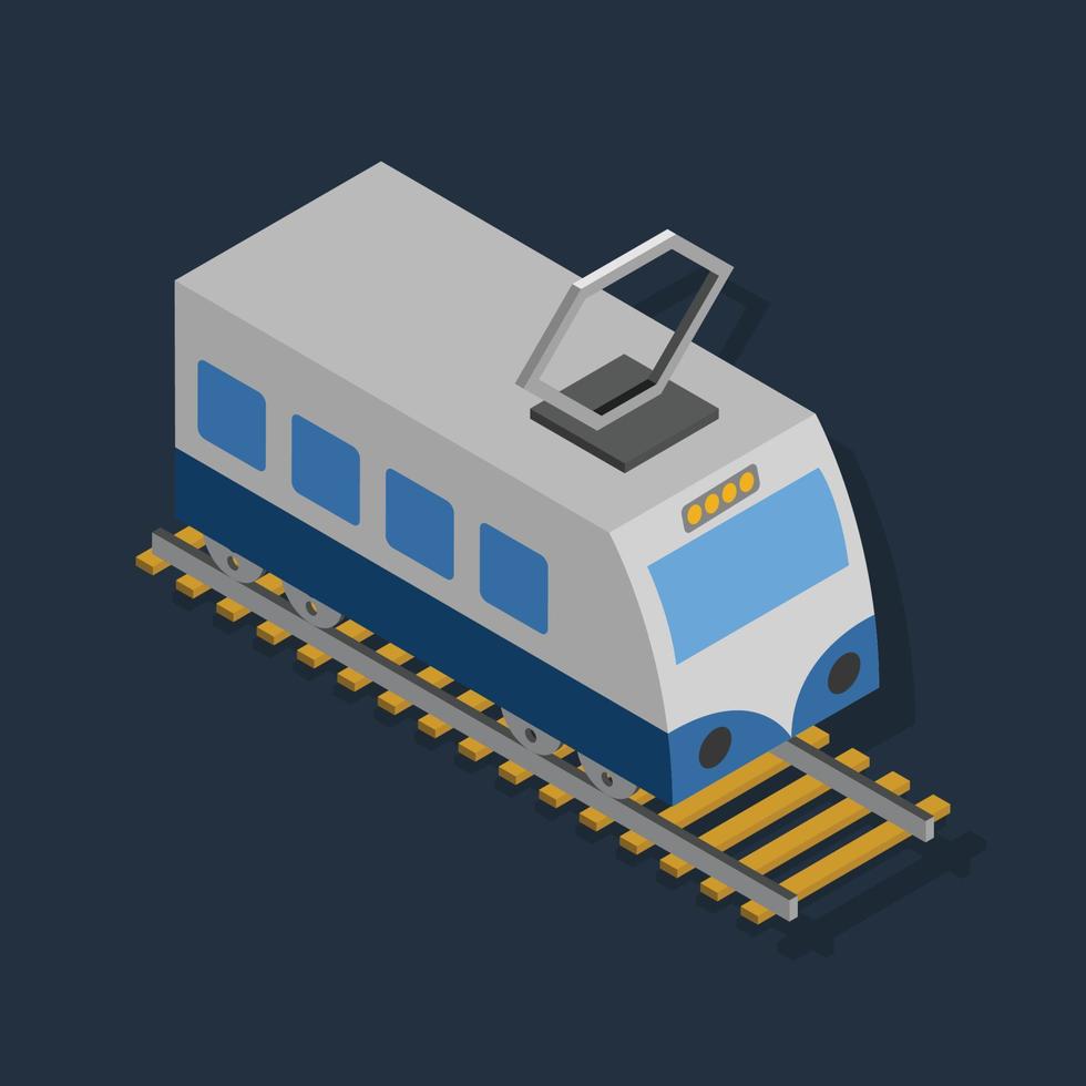 Train - Isometric 3d illustration. vector