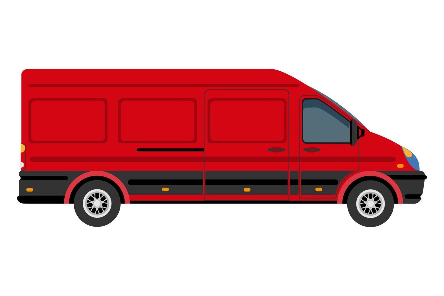 transporte para el transporte de mercancías o pasajeros icono plano ilustración vectorial aislado sobre fondo blanco vector