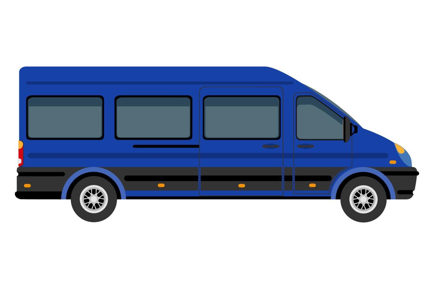 transporte para el transporte de mercancías o pasajeros icono plano ilustración vectorial aislado sobre fondo blanco vector