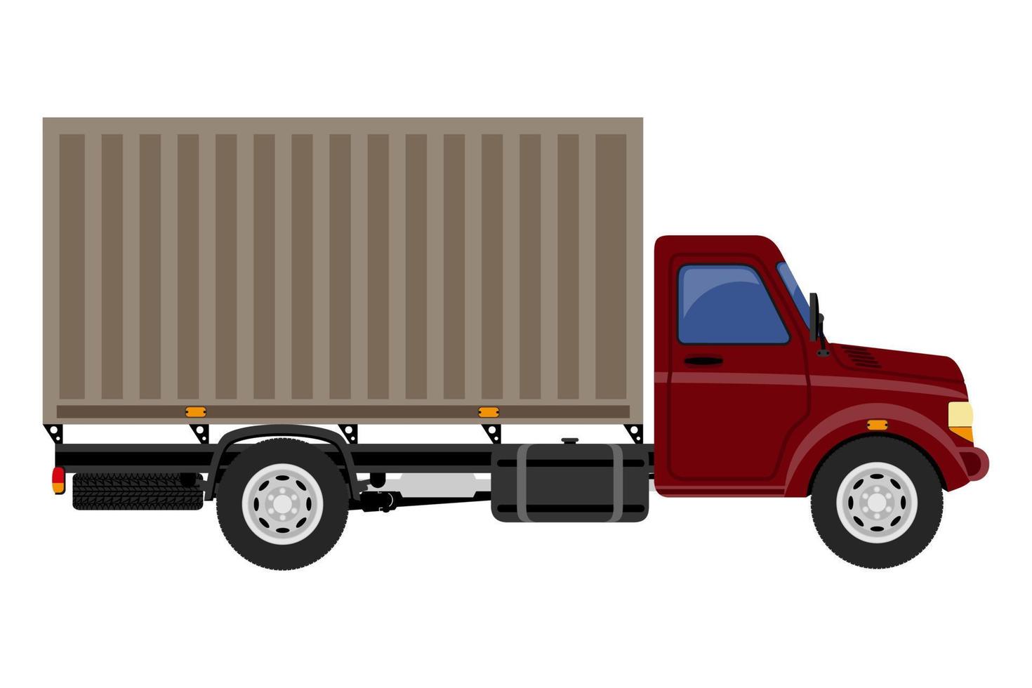 transport for the transportation of goods or passengers flat icon vector illustration isolated on white background