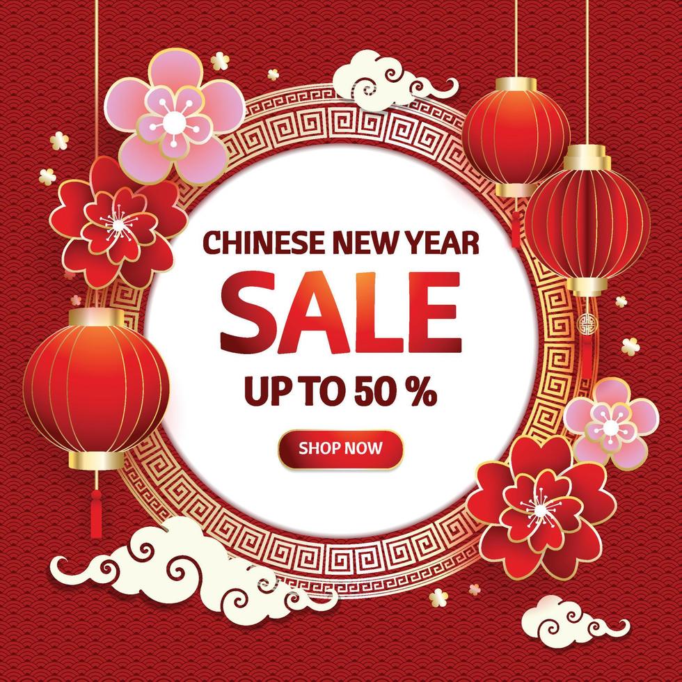 Chinese New Year Celebration Sale vector
