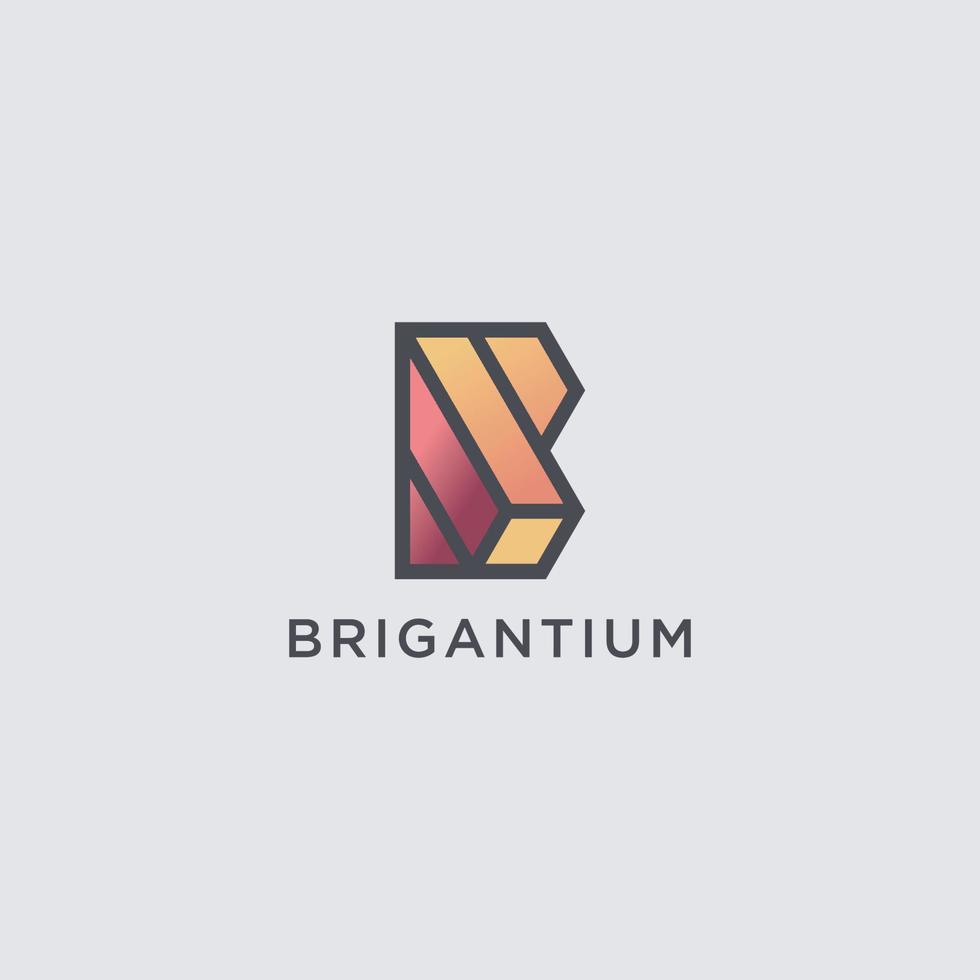 diseño de logotipo de letra b abstracto moderno. icono mínimo basado en la inicial b. vector