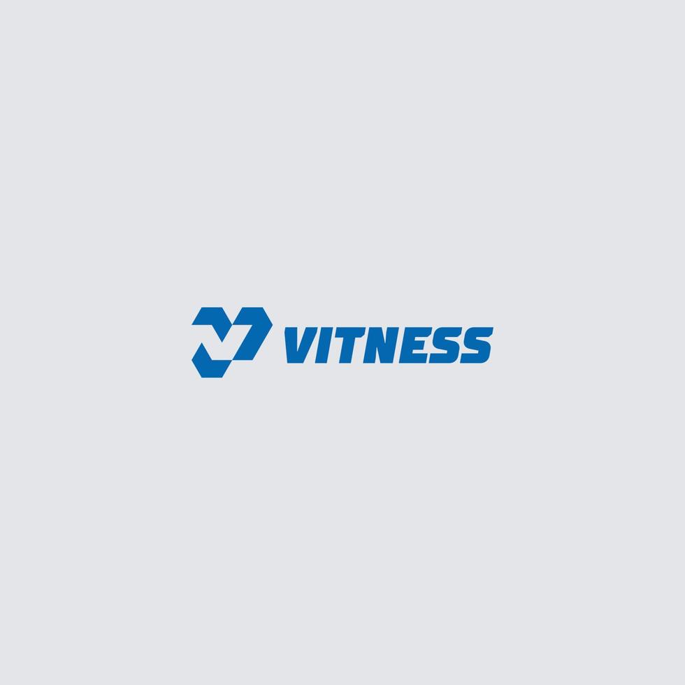 letra inicial v logotipo de fitness vector