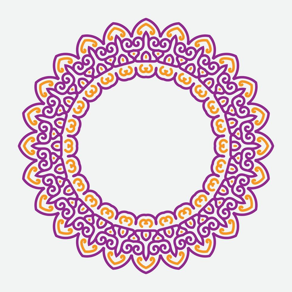 Decorative line art frame for design template. Elegant vector element Eastern style, place for text. Golden outline floral border. Lace illustration for invitations and greeting cards