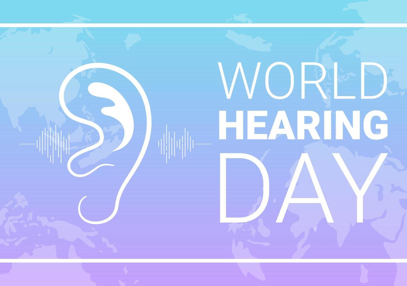 World Hearing Day Illustration to Raise Awareness on How to Prevent Deafness for Web Banner or Landing Page in Flat Cartoon Hand Drawn Templates vector