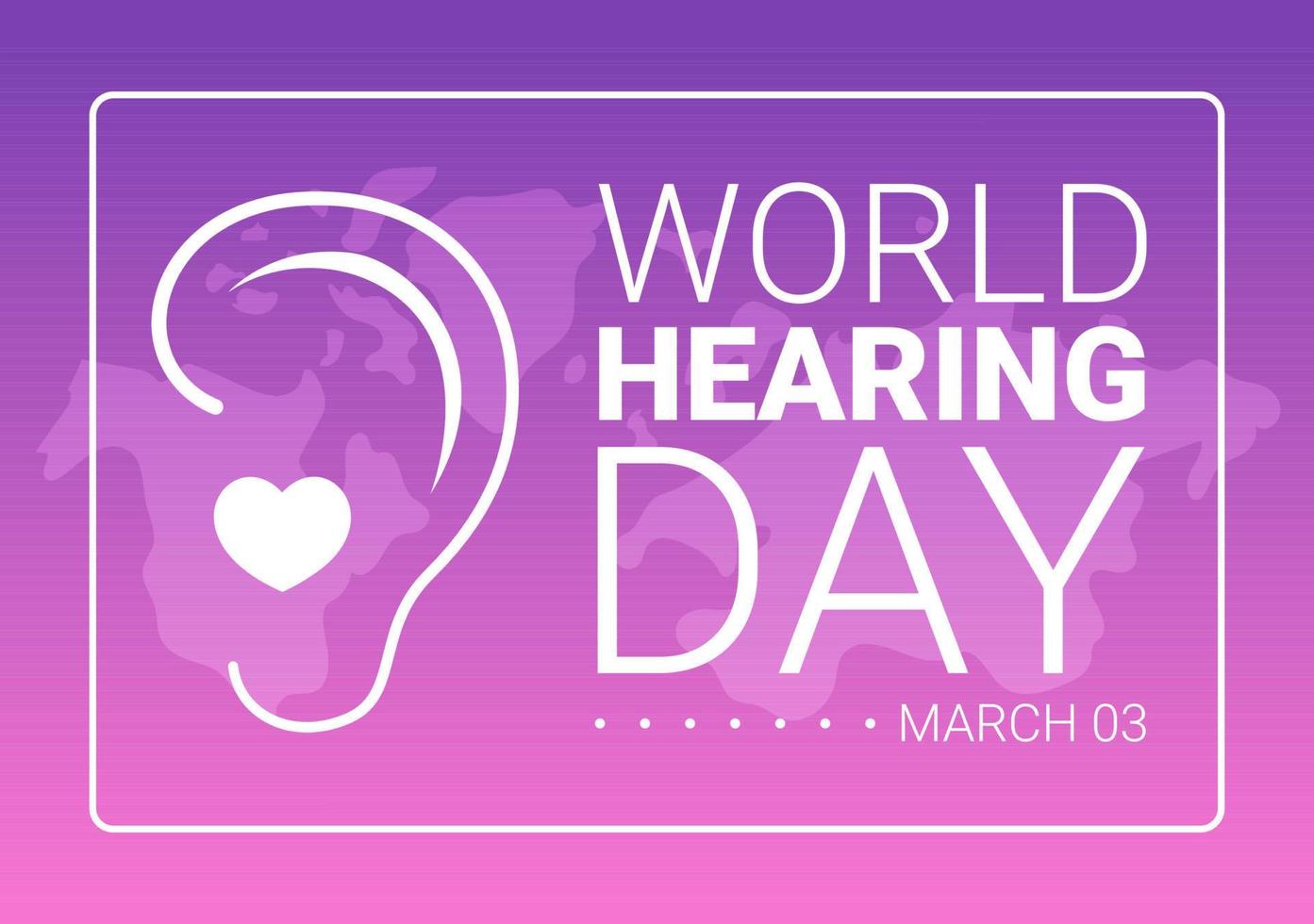 World Hearing Day Illustration to Raise Awareness on How to Prevent Deafness for Web Banner or Landing Page in Flat Cartoon Hand Drawn Templates vector