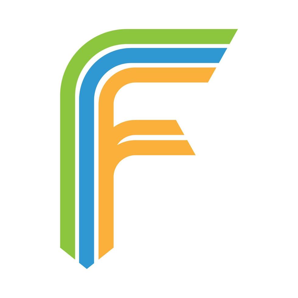 diseño de icono de logotipo de letra f vector