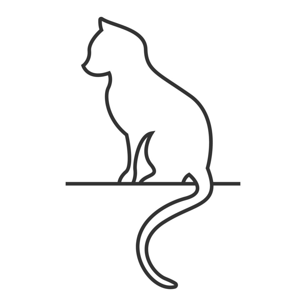 diseño de logotipo de icono de gato vector