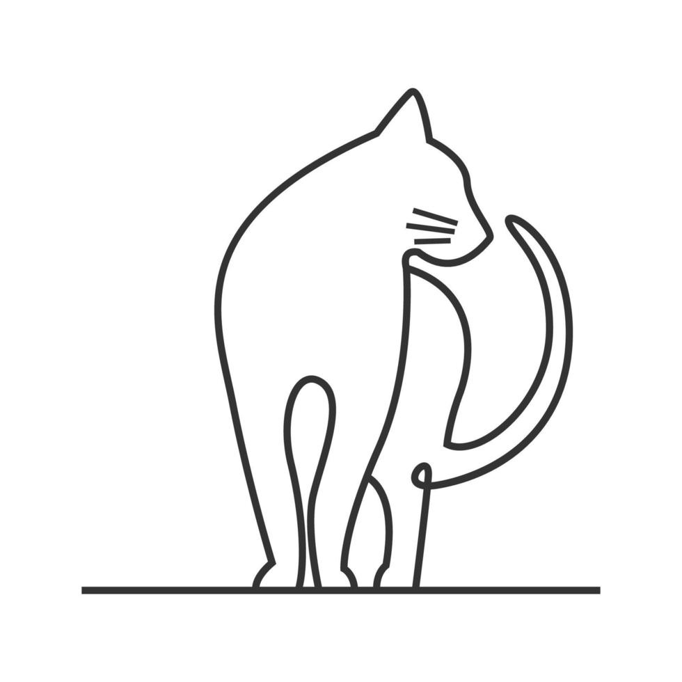 diseño de logotipo de icono de gato vector