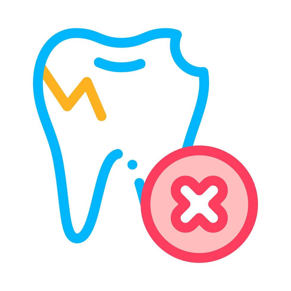 Dentist Stomatology Unhealthy Tooth Vector Icon