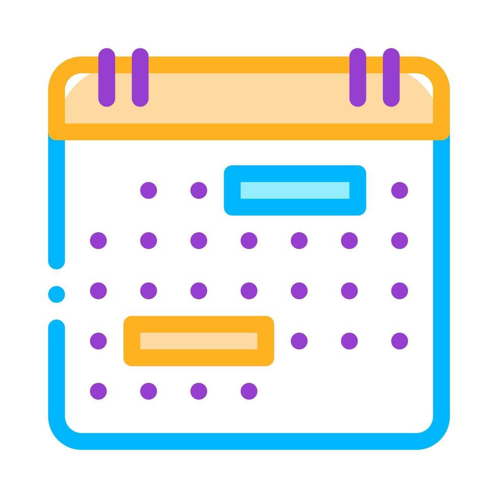 Calendar Month Page Vector Sign Thin Line Icon