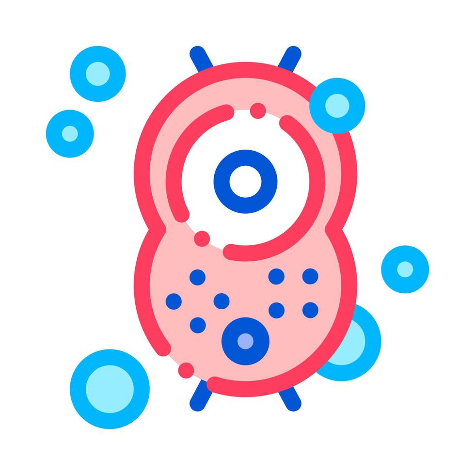 signo de vector de bacteria positiva icono de línea delgada