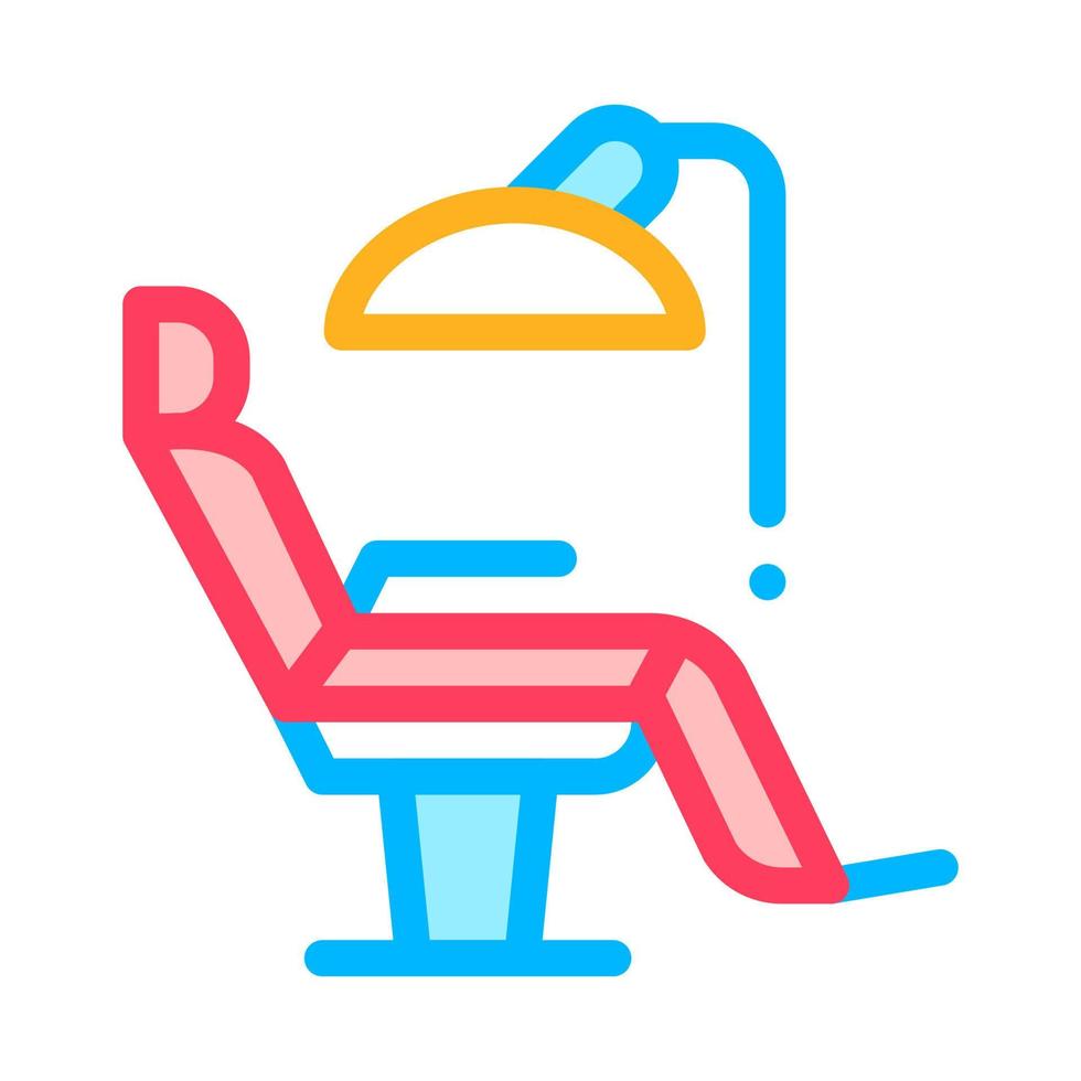 Stomatology Dentist Chair Vector Thin Line Icon