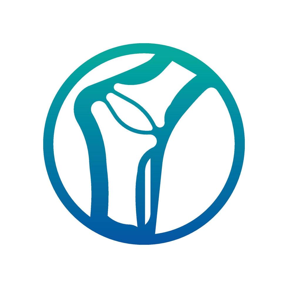diseño de logotipo vectorial de huesos articulares para clínicas ortopédicas vector