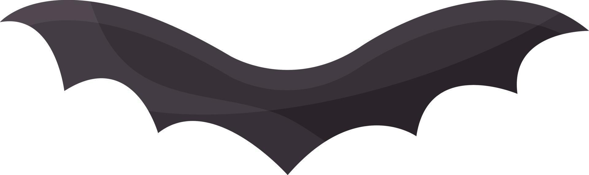 simple ilustración de una silueta de murciélago, murciélago negro, halloween, clipart vectorial, sin antecedentes vector