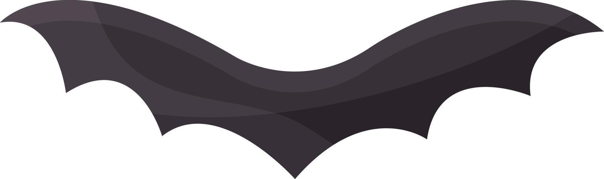 Simple illustration of a bat silhouette, black bat, halloween, vector clipart, no background