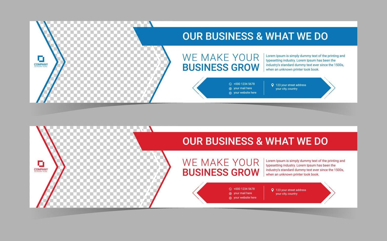 Corporate Web Banner Template Free Vector