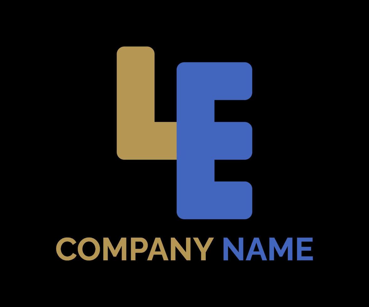 LE Logo Design. Minimalist Letter LE Logo Design. Creative LE, LE initial letter monogram business logo design vector template. initial letter logo LE, LE, logo template