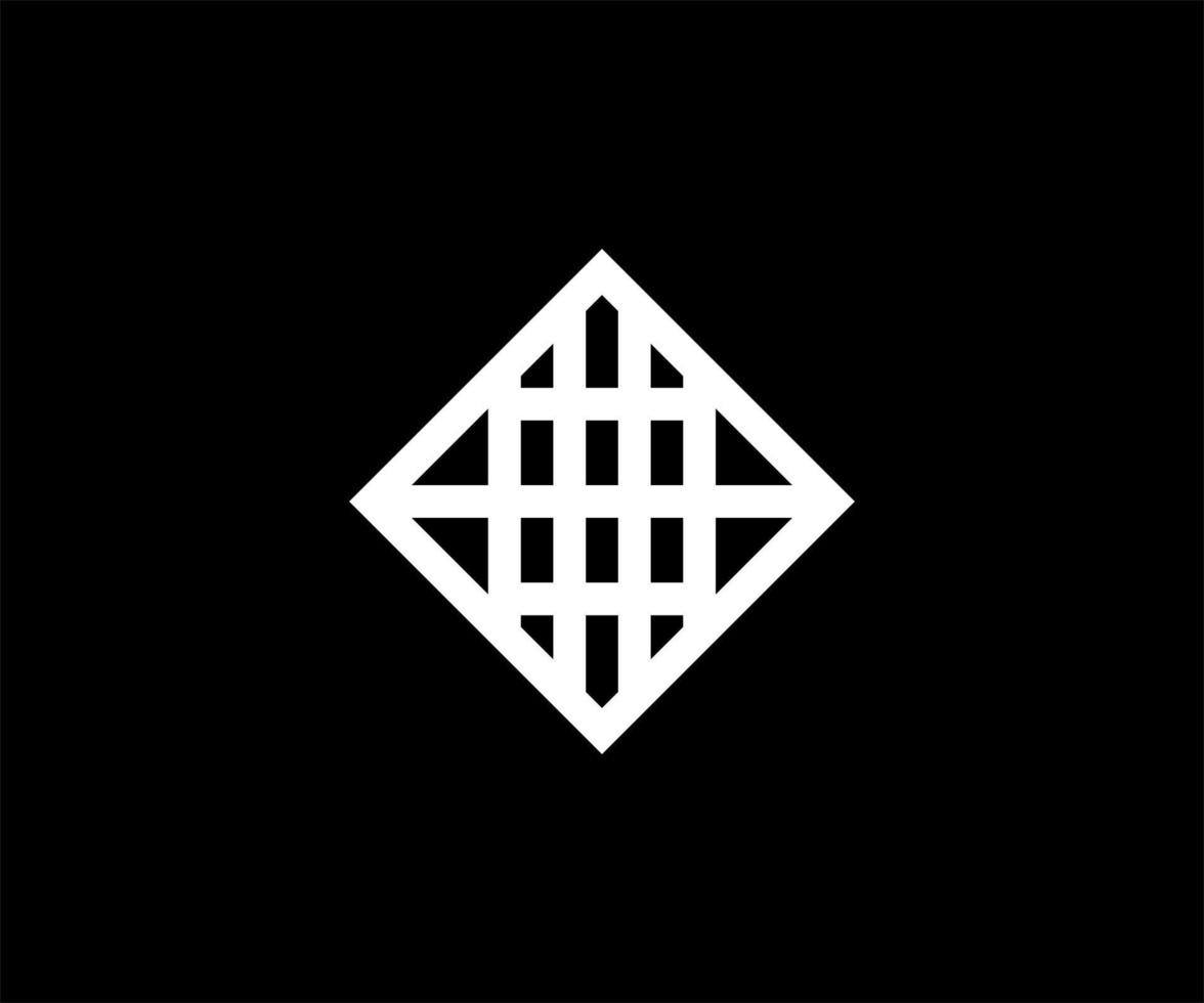 Simple modern polygonal logo of letter H. H letter logo design. H letter logo with construction grid lines. vector