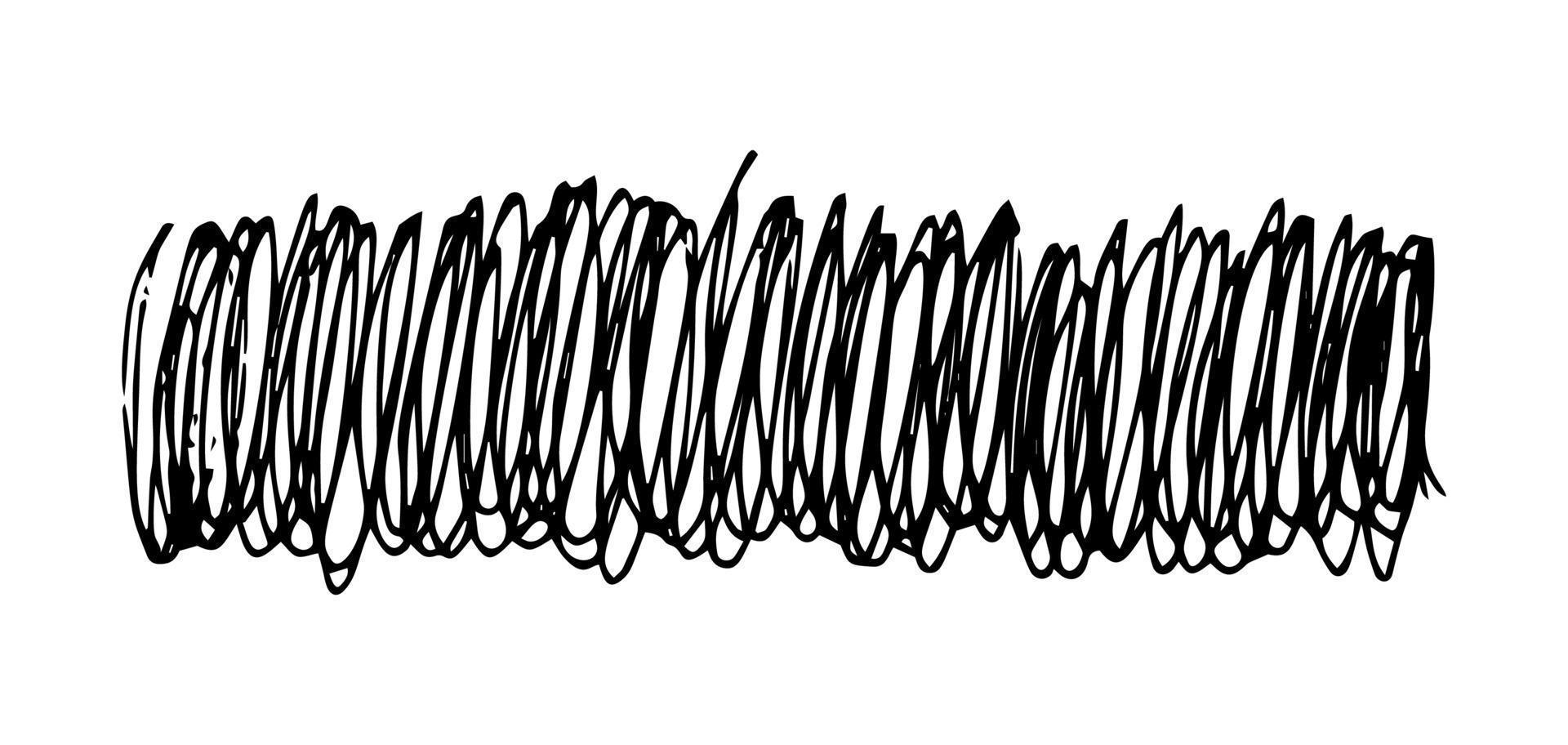 Sketch scribble smear. Black pencil drawing in the shape of a rectangle on white background. Great design for any purposes. Vector illustration.