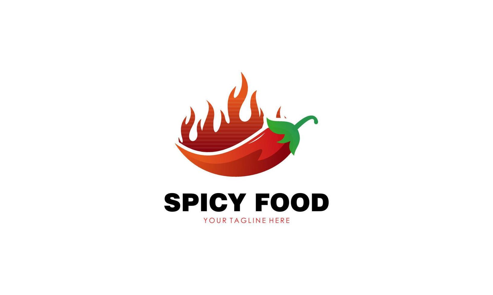 Spicy food logo design vector