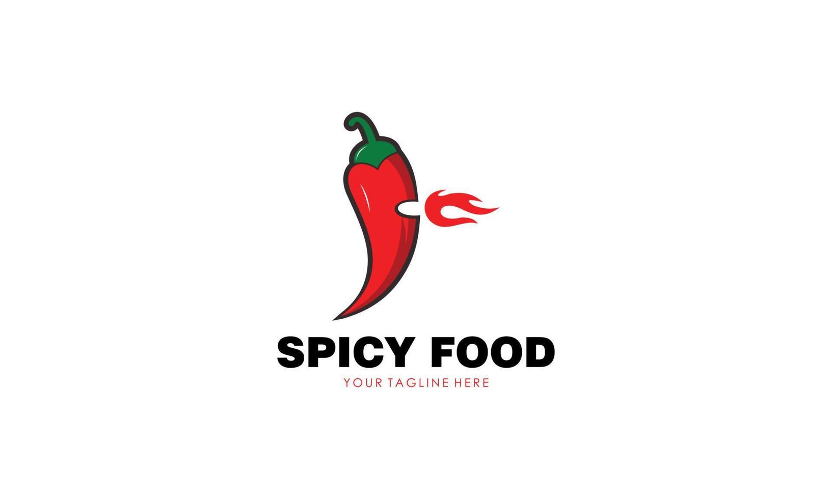 Spicy food logo design vector