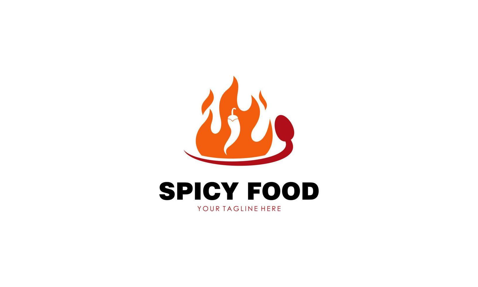 Spicy food logo design vector