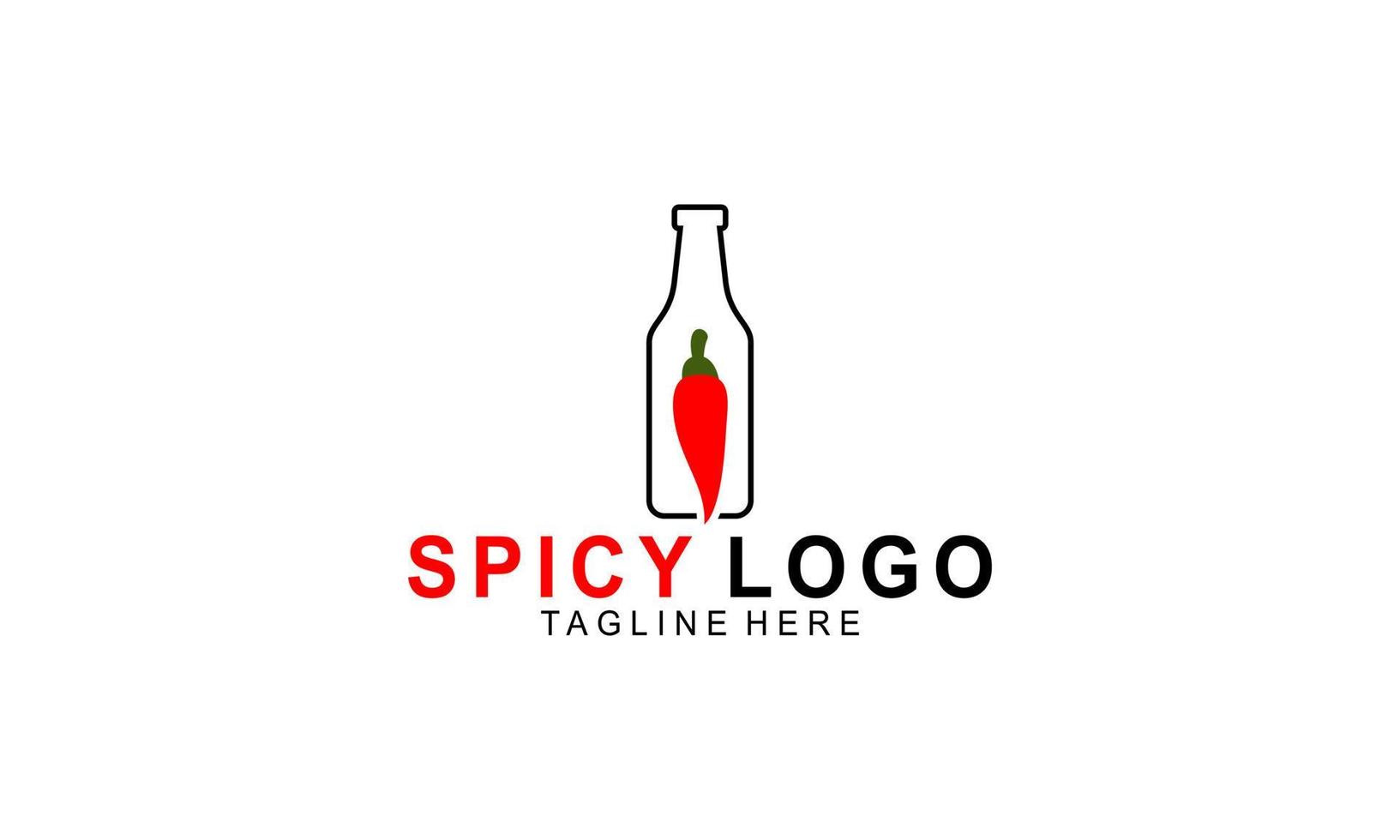 Spicy food logo design vector