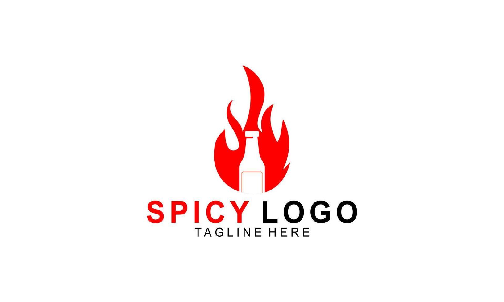 Spicy food logo design vector