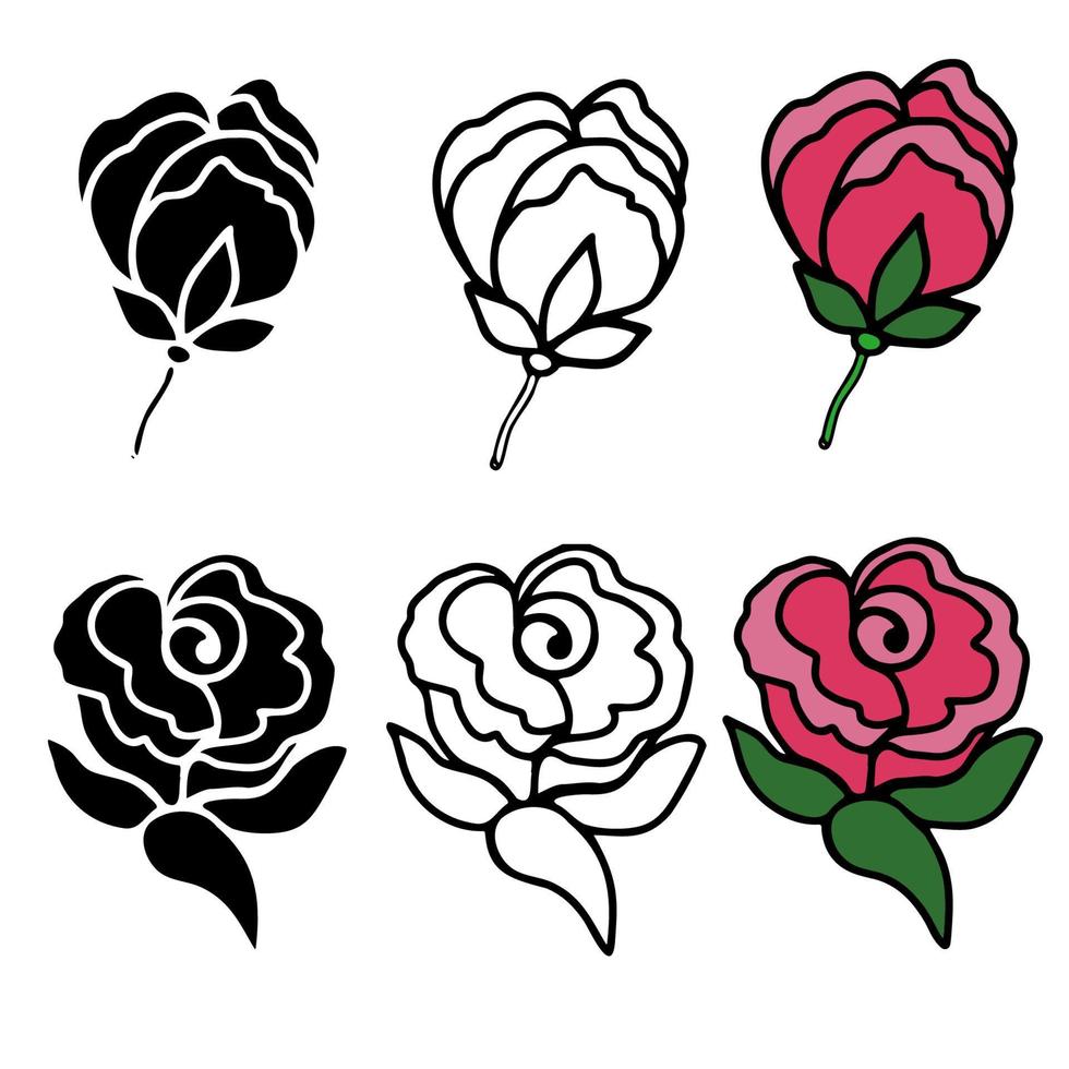 Cute rose flower vector