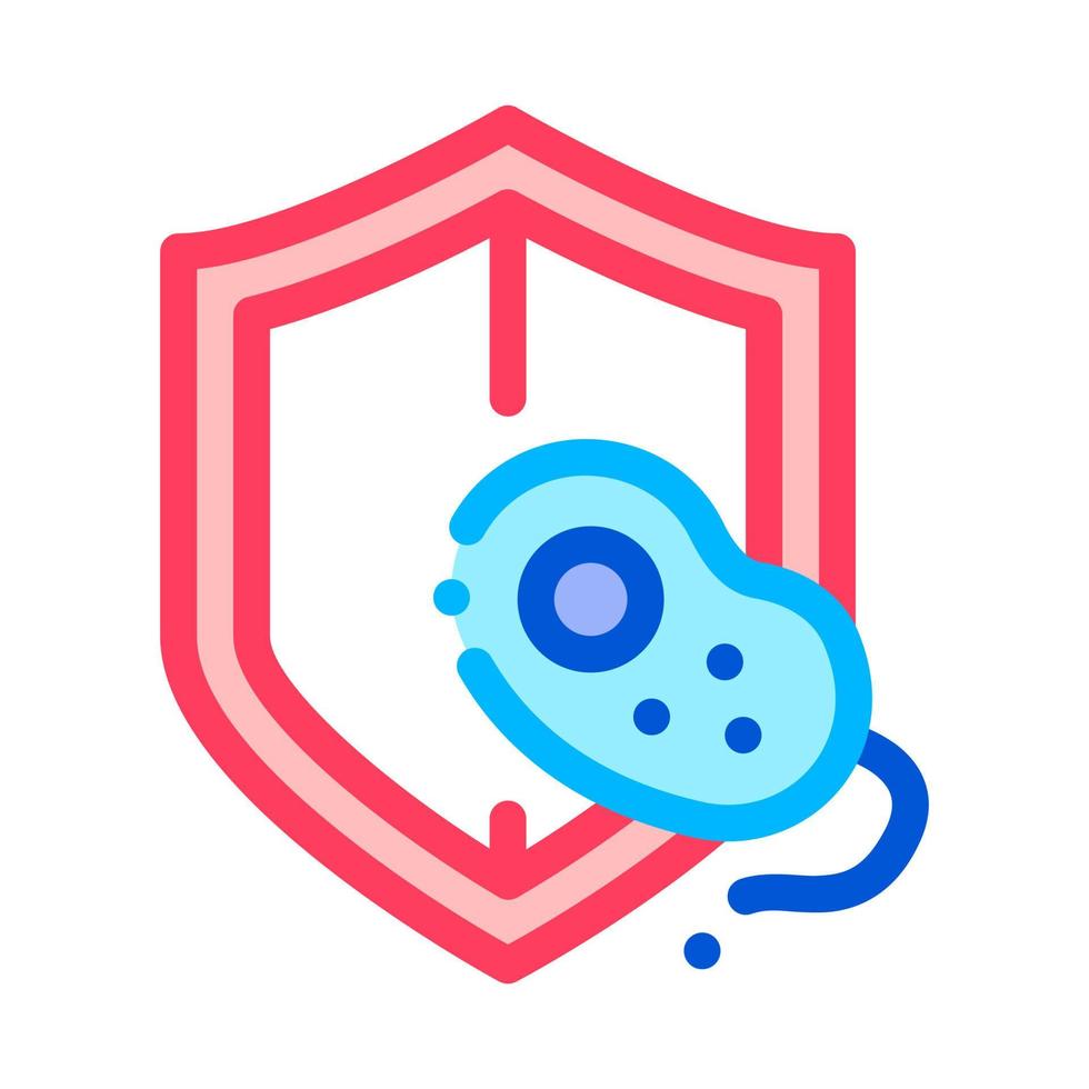 salvaguardar el icono de signo vectorial de bacterias sanitarias vector