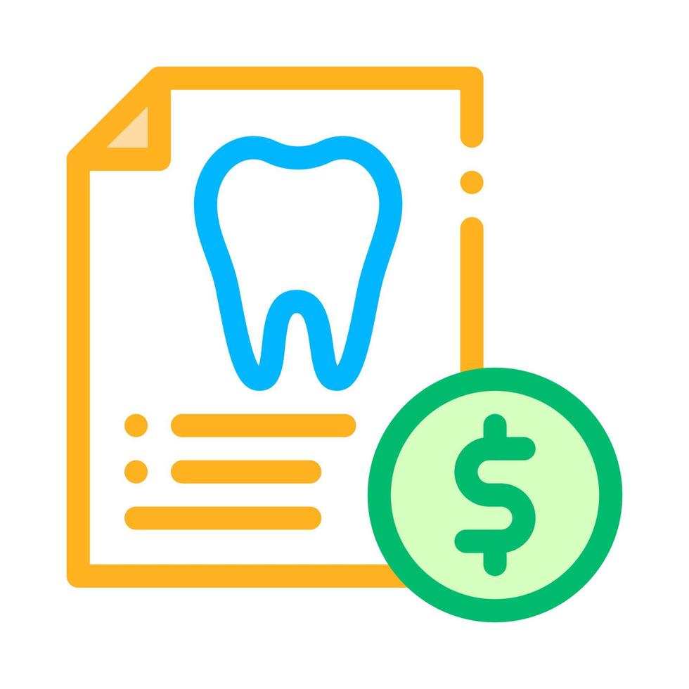 Dentist Stomatology List Vector Thin Line Icon