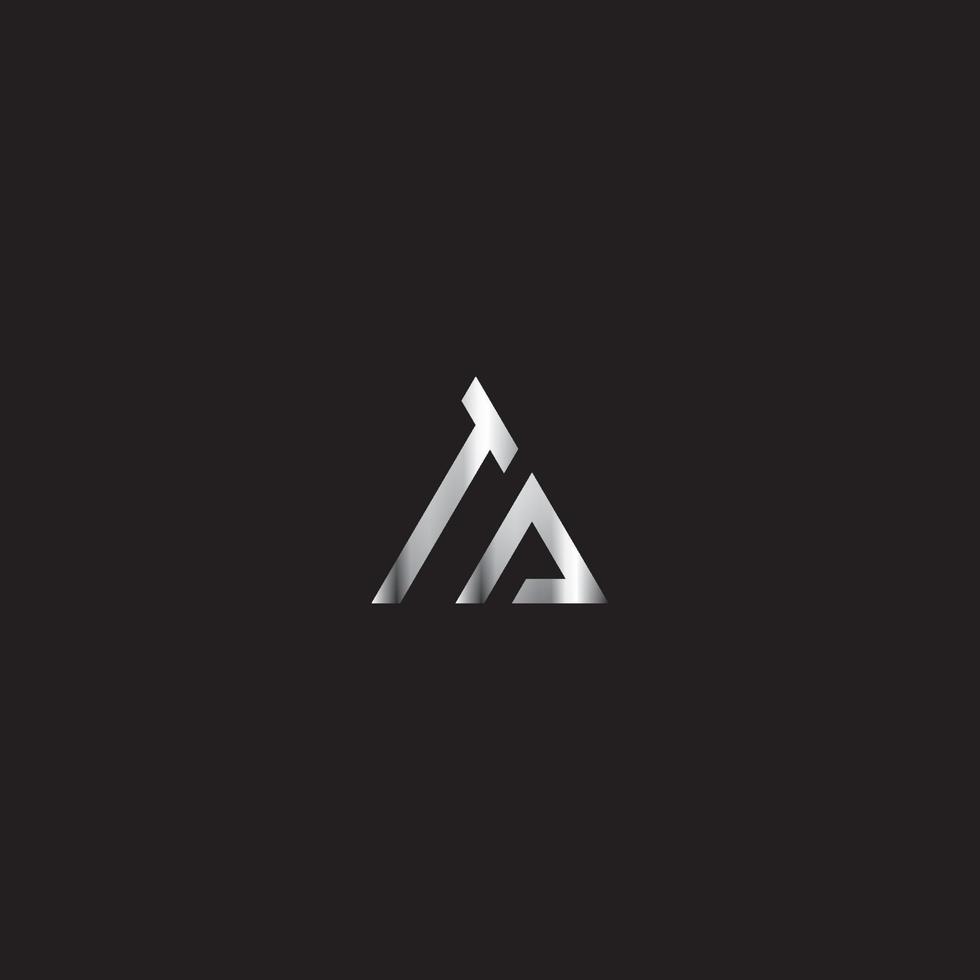 square monogram TA letter logo vector