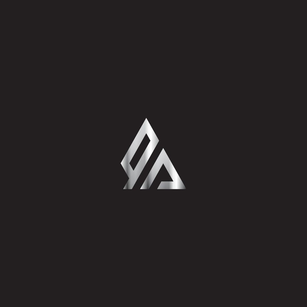 square monogram QA letter logo vector