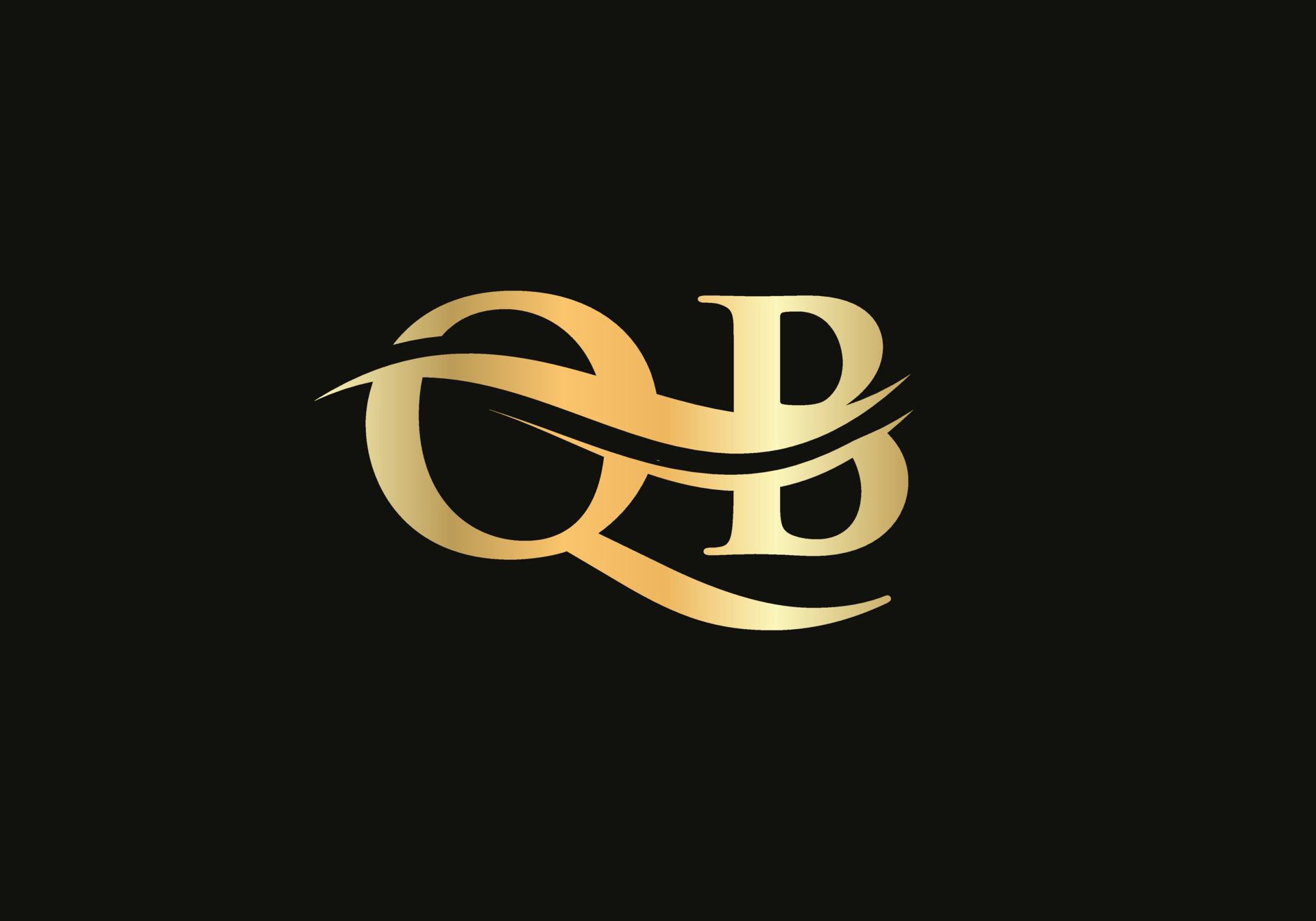 Initial QB letter logo with creative modern business typography vector template. Creative