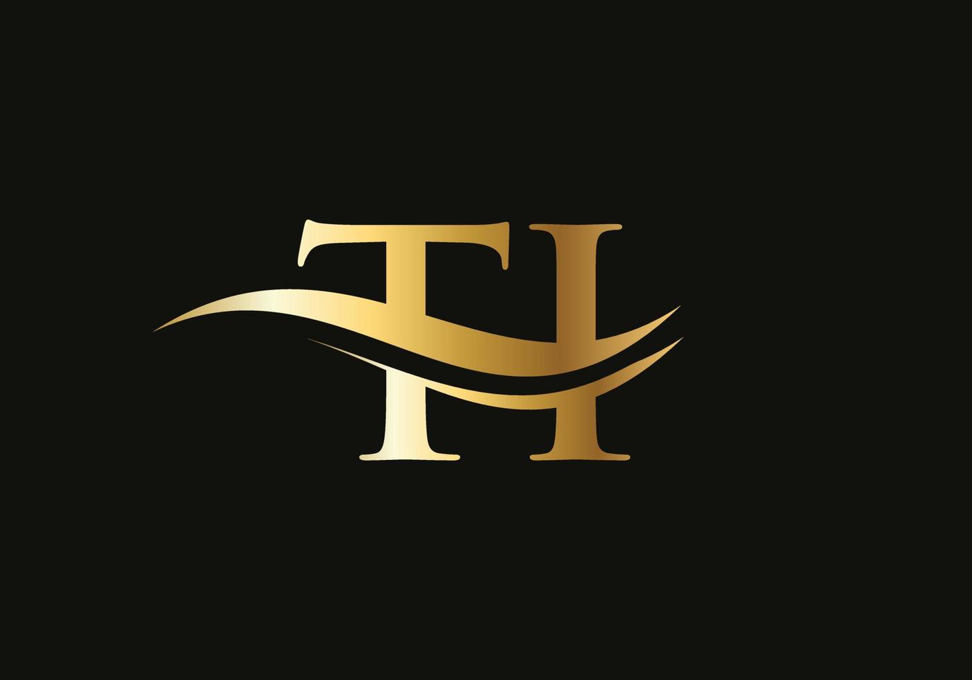 TI Logo Design for business and company identity. Creative TI letter with luxury concept vector